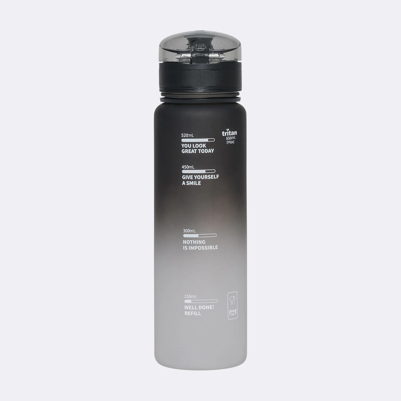 Drikkeflaske 650 ml, Black Gradient - Image 3