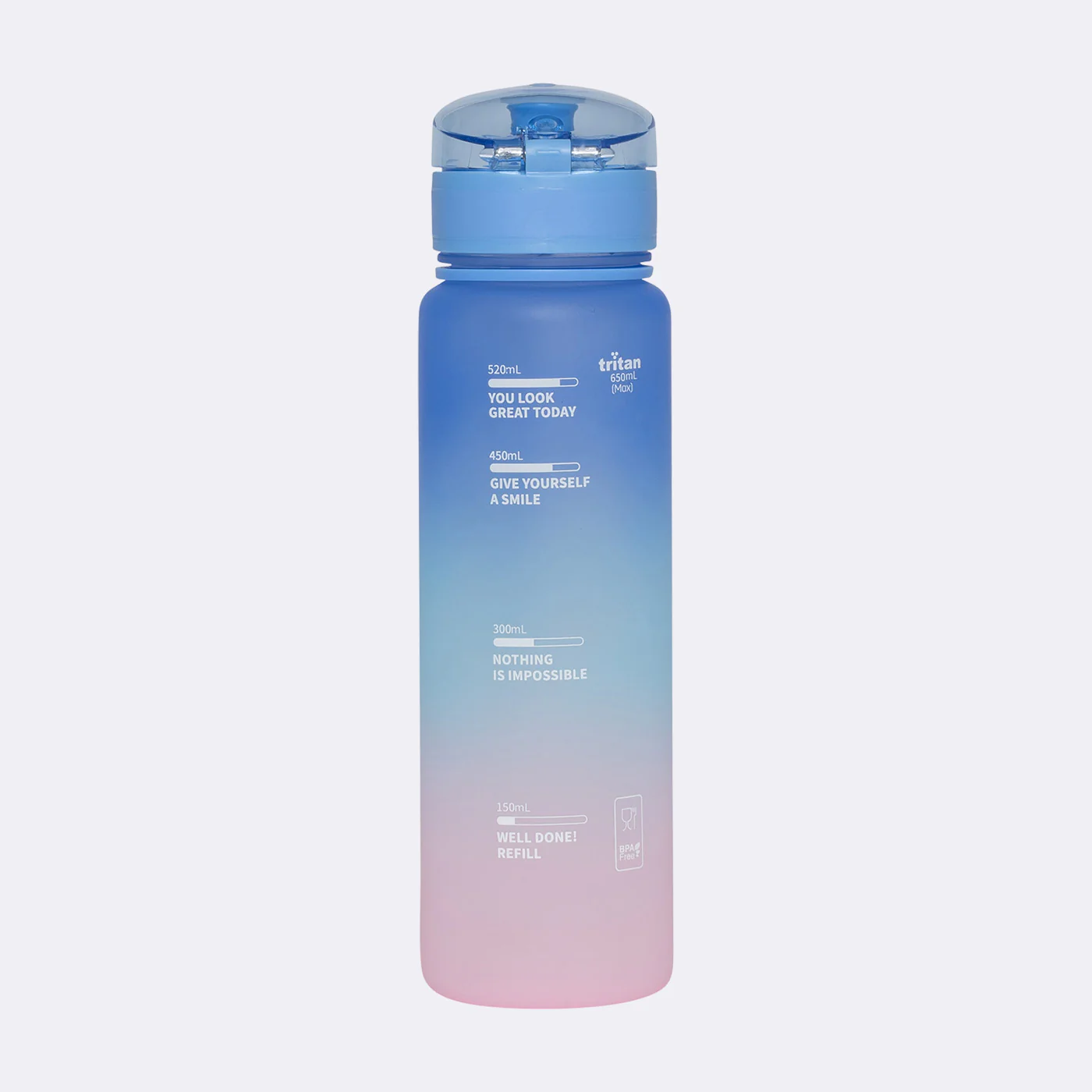Drikkeflaske 650 ml, Pink Gradient - Image 3