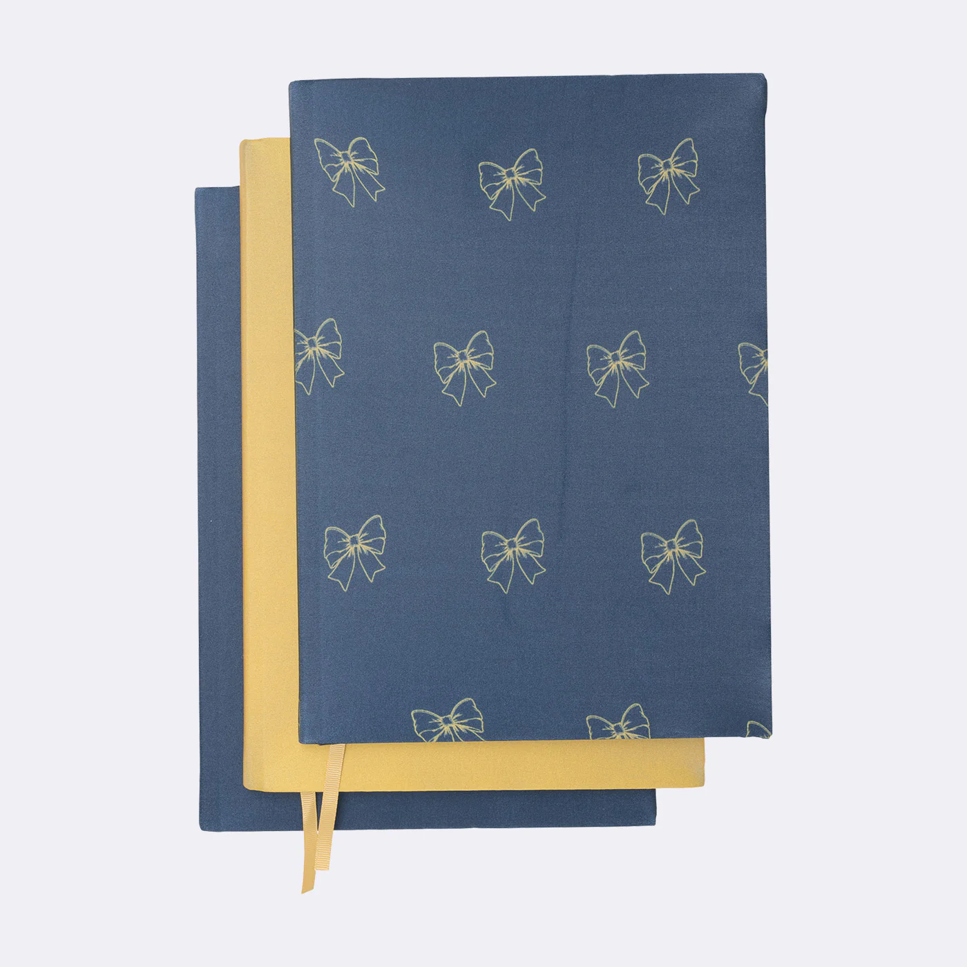 Elastic book cover 3 pcs., Blue Bow - Image 2