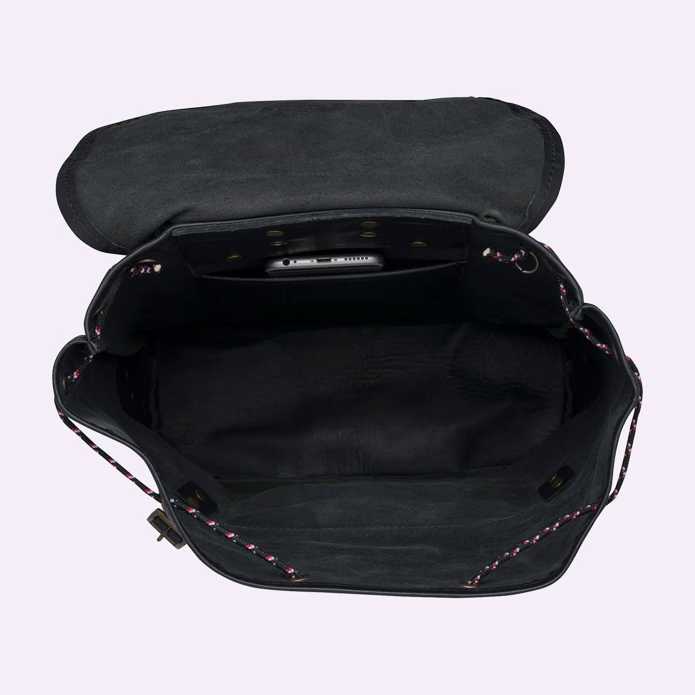 Leather backpack 18 liter, Black - Image 3