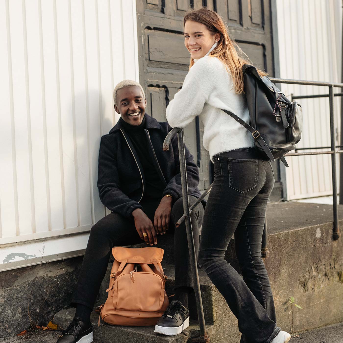 Leather backpack 18 liter, Black - Image 5