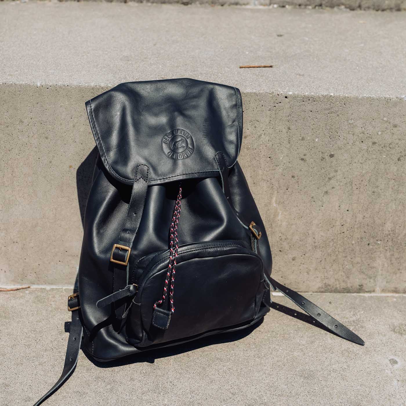 Leather backpack 18 liter, Black - Image 8