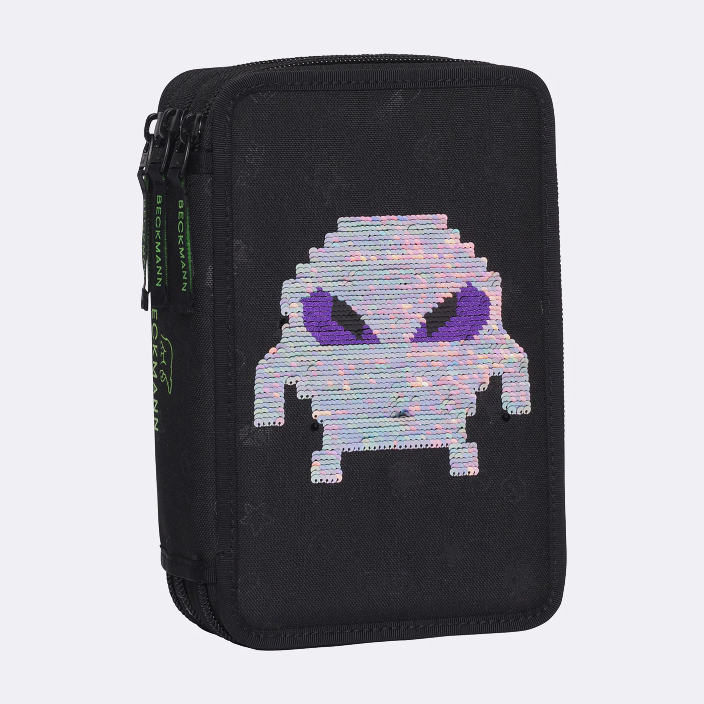 Three section pencil case with content, Pixel - Image 2