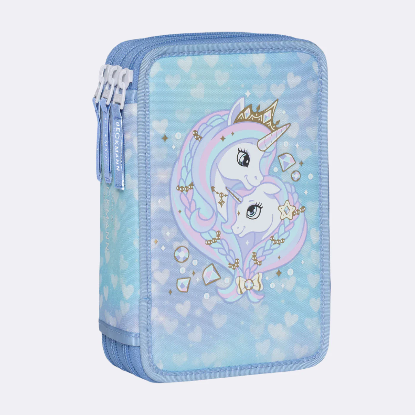 Trelags pennal med innhold, Unicorn Princess Ice Blue