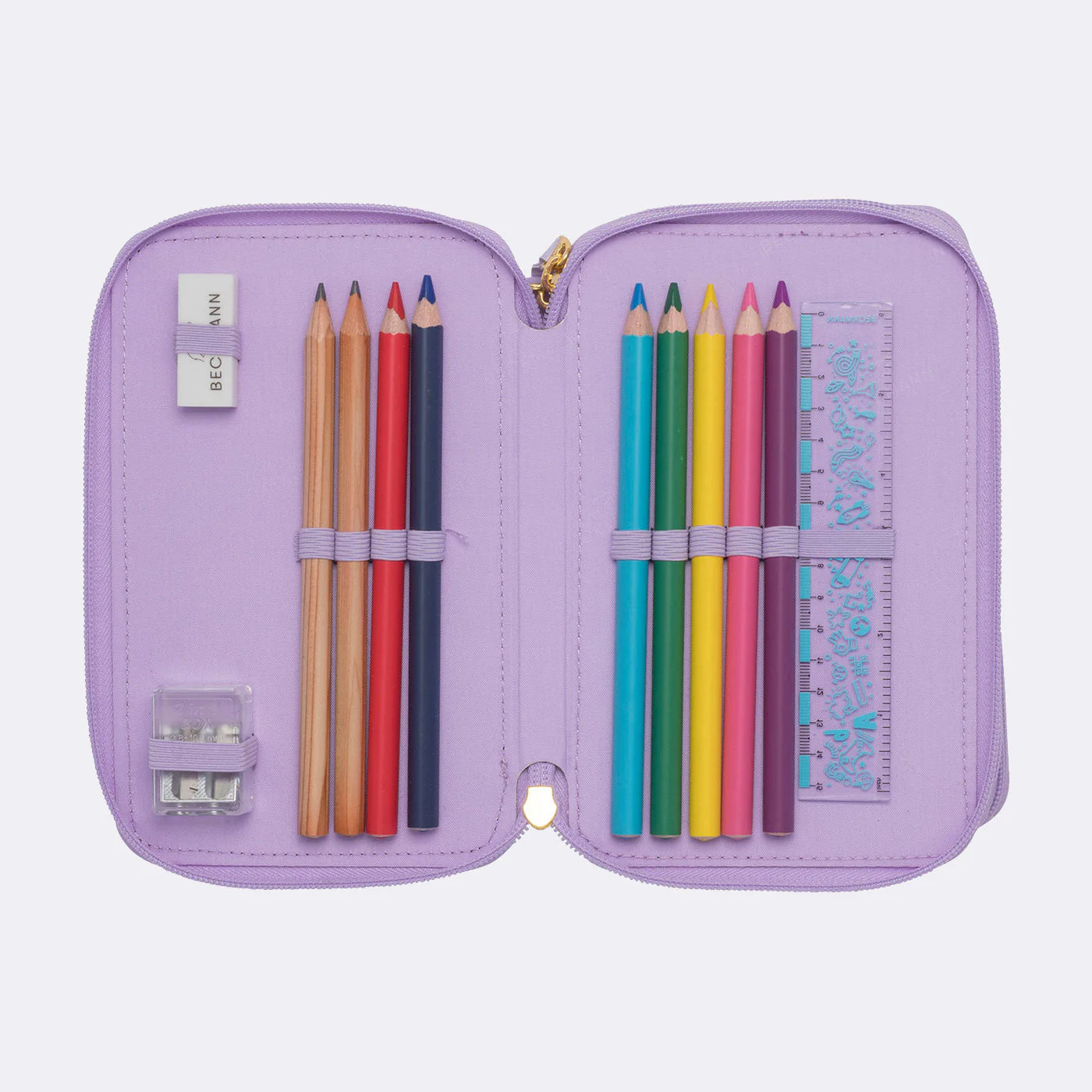 Trelags pennal med innhold, Unicorn Princess Purple - Image 2