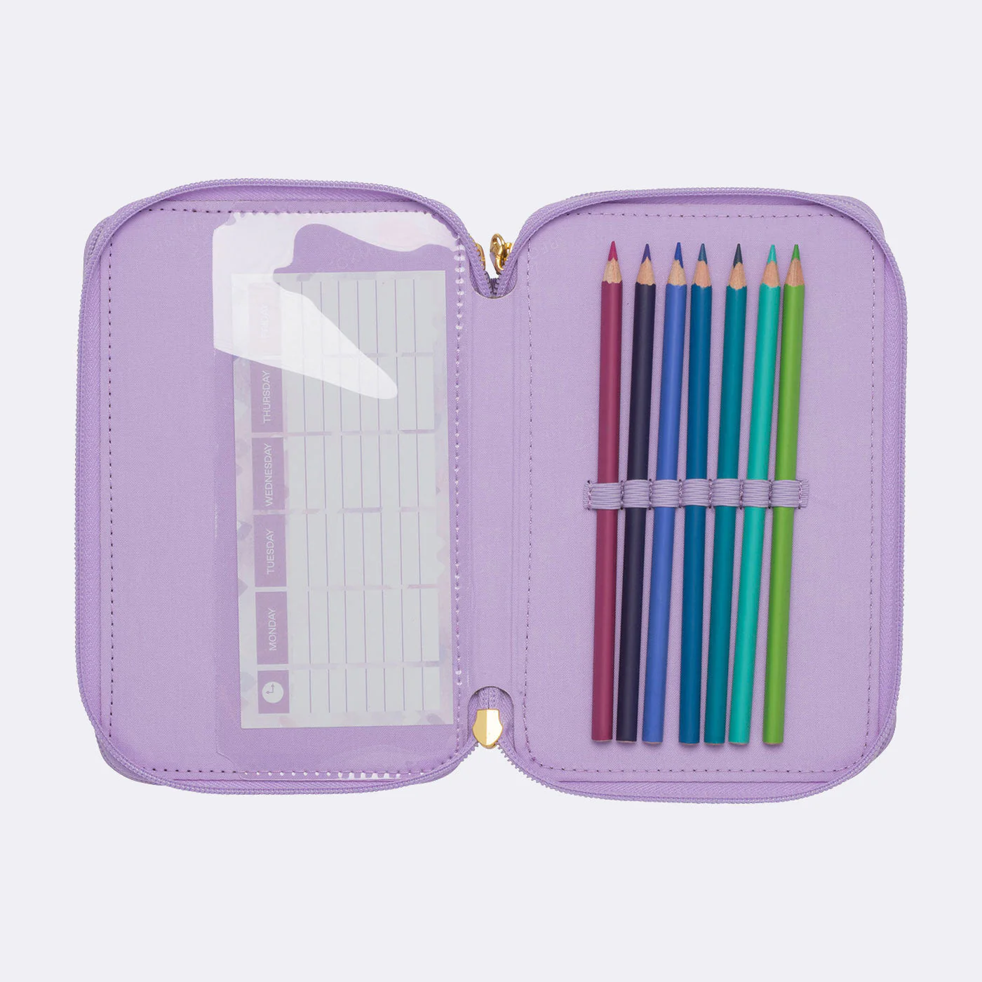 Trelags pennal med innhold, Unicorn Princess Purple - Image 3